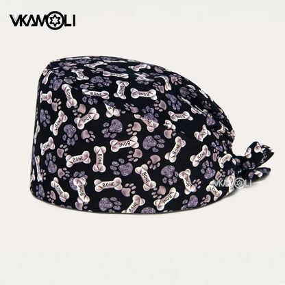 Unisex Ankara Cotton Nursing Hat - 100% Cotton Surgical Scrub Cap for Doctors, Nurses & Veterinary Medical Staff