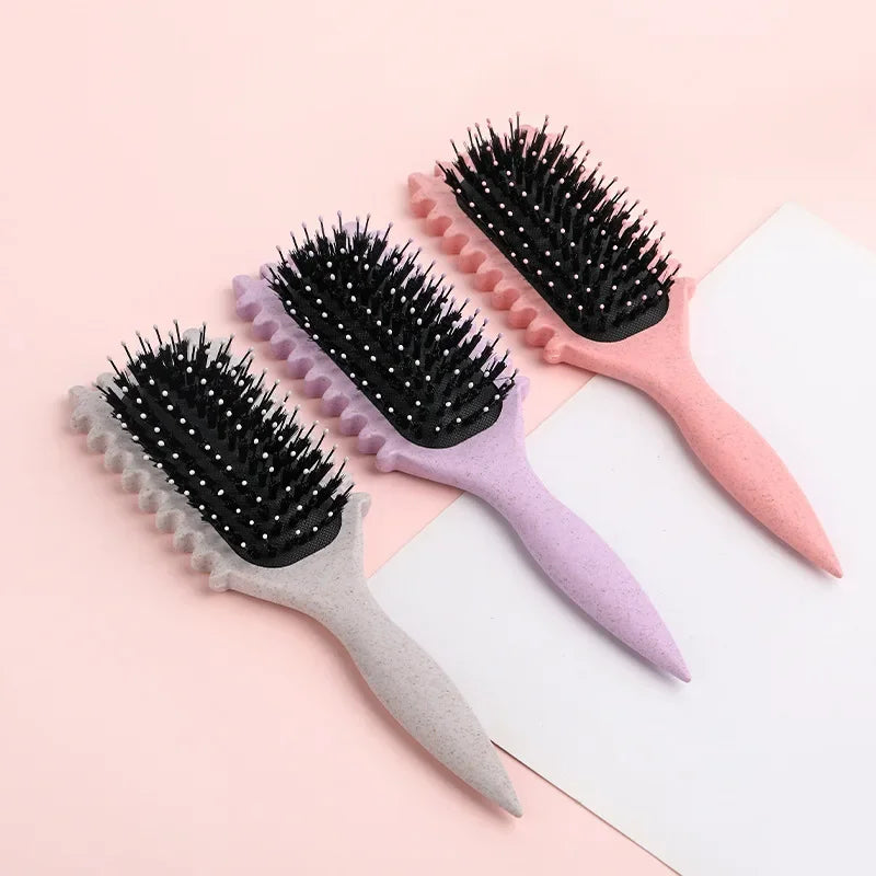 Salon Curly Hair Styling Brush – Detangling & Shaping Tool for Men’s and Women’s Curls