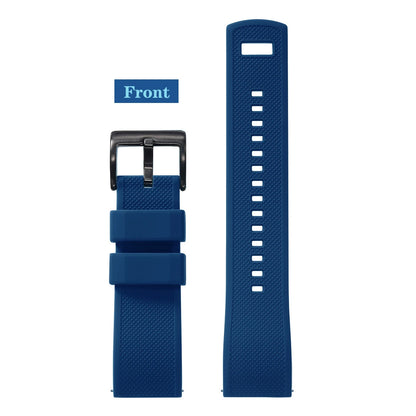 Quick-Release Silicone Watch Band - 18mm, 20mm and 22mm Rubber Replacement Strap for Huawei, Samsung Galaxy and Garmin Watches