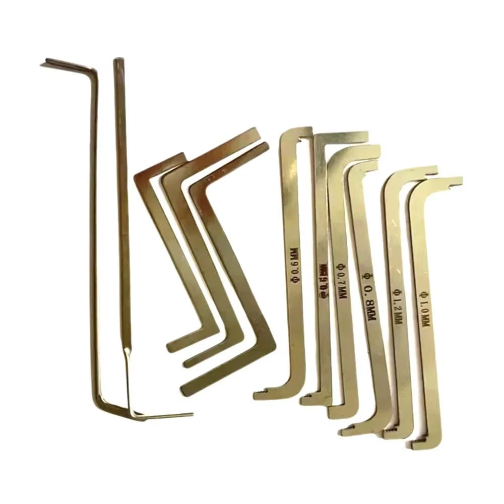 11Pcs Lock Pick Set - Double-Head Tension Wrench Turning Tools Emergency Unlock Kit for DIY Locksmith Beginners
