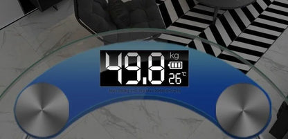 LCD Digital Bathroom Scale — Round High-Definition Body Weight Scale, 0.2-180KG Precision Electronic Floor Scale