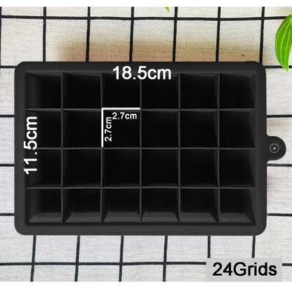Large Silicone Ice Cube Tray — 4/6/8/15 Grid Mold for Bar, Pub, DIY Ice Blocks