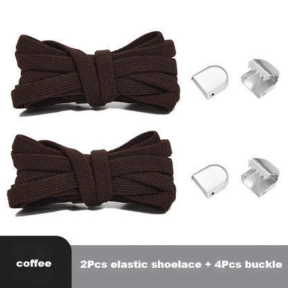 No-Tie 8MM Flat Elastic Shoelaces – Quick Sneakers Laces for Kids & Adults, Shoe Accessories