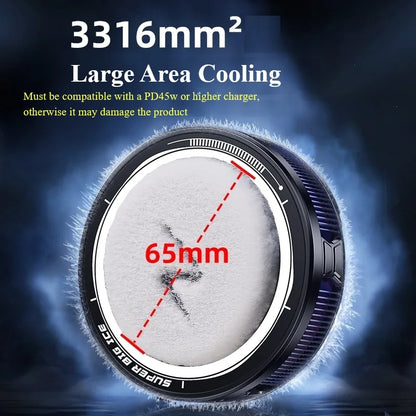 FS12 45W Semiconductor Tablet & Phone Cooler – Magnetic RGB Gaming Cooling Fan for Tablets, iPads & Smartphones with Powerful Heat Dissipation