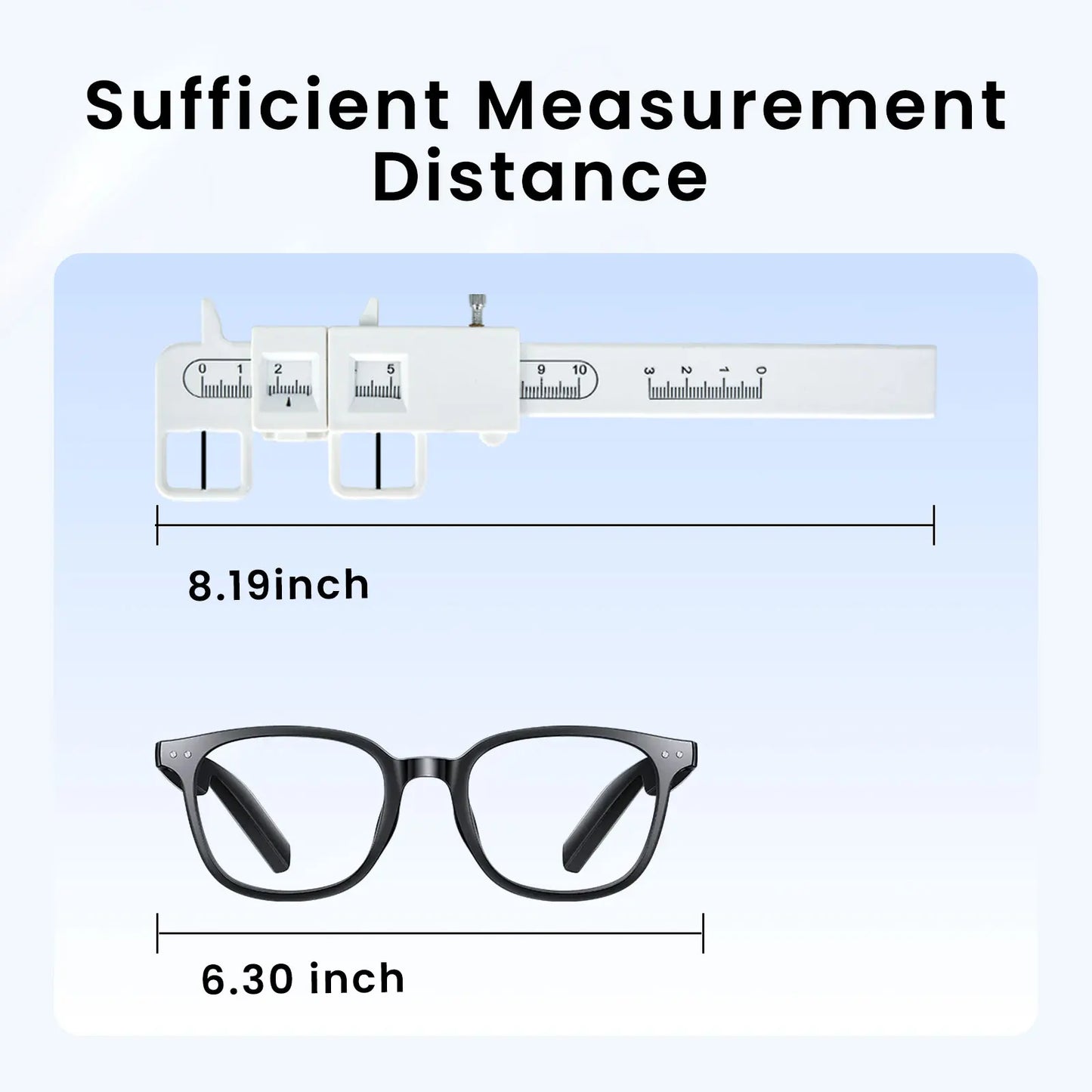 Optical Vernier PD Ruler – Pupil Distance Measuring Tool for Ophthalmic Eye Exams & Optometry Use