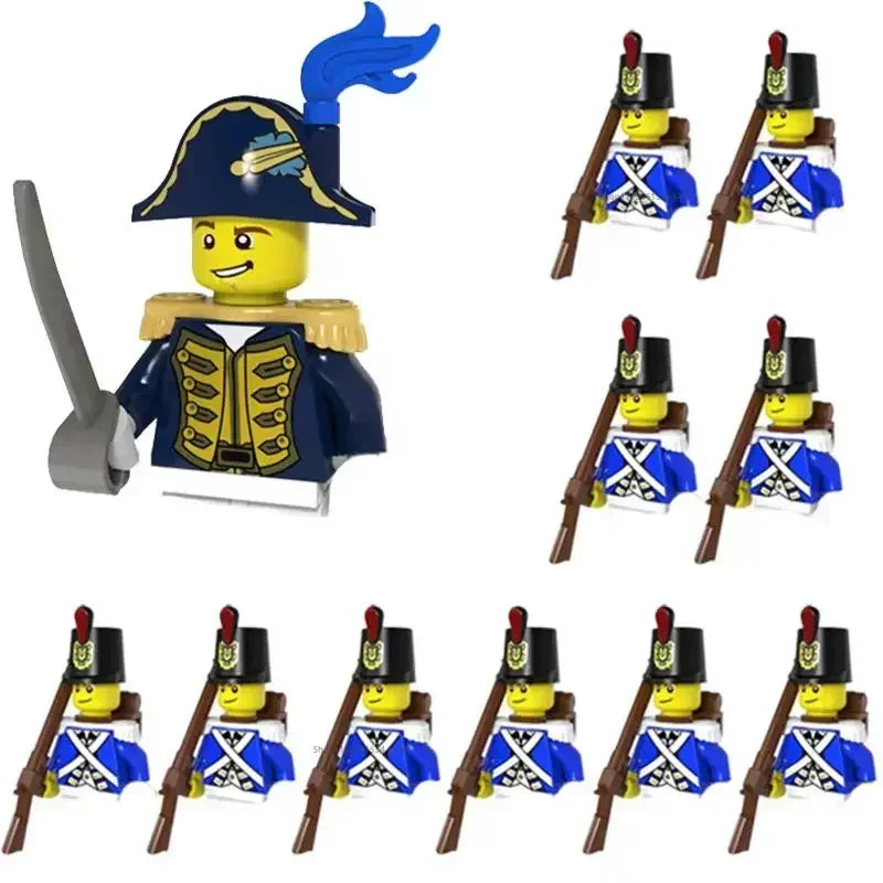 WW2 Mini Military Imperial Navy Soldier Building Blocks – Caribbean Pirates Figures Bricks Educational Toys for Boys, Christmas Gift