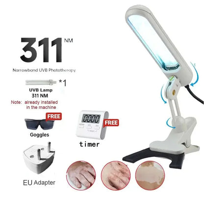 311nm UVB Phototherapy Lamp – Narrow Band UV Light Therapy Device for Vitiligo & Psoriasis Skin Treatment Instrument