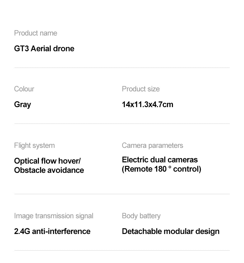 GT3 8K GPS Drone – Professional Foldable Quadcopter with 180° Dual HD Cameras, 5G WiFi, Obstacle Avoidance & Brushless Motors