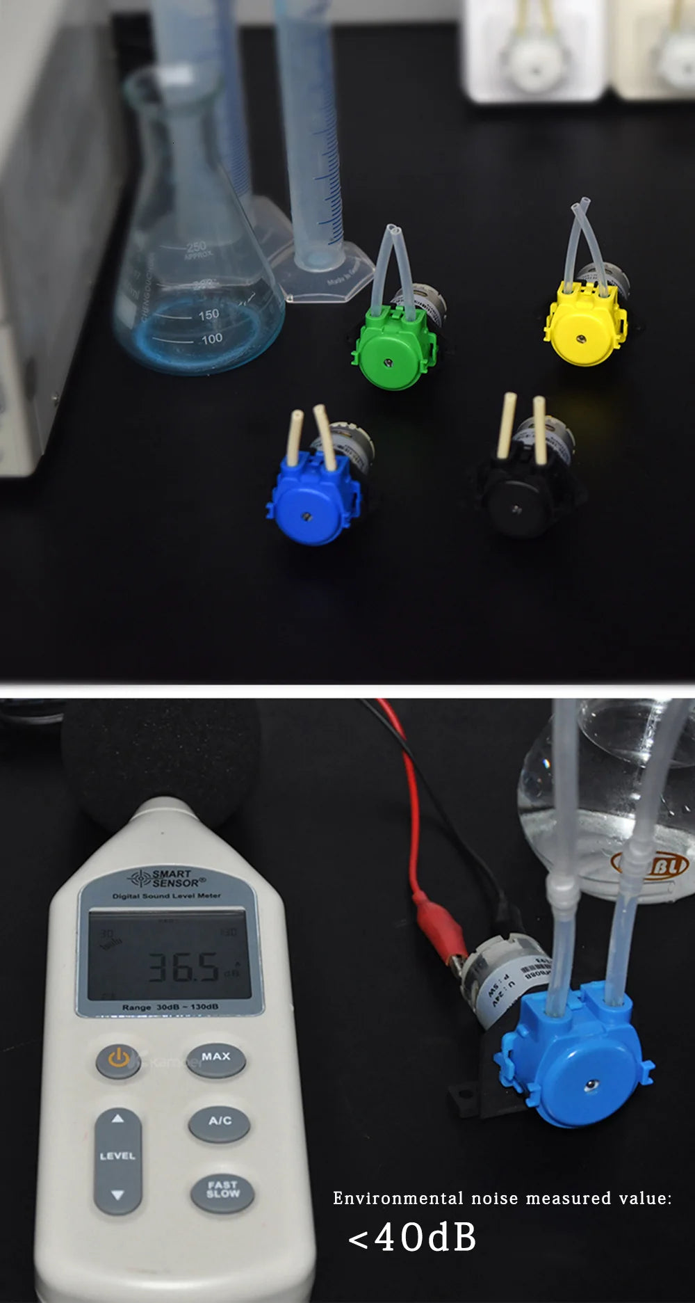 Kamoer DC 12V/24V Dosing Pump - Peristaltic Pump with Connector for Arduino, Aquarium, Lab & DIY Liquid Applications
