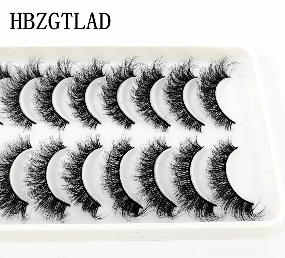10 Pairs 3D Mink False Eyelashes – Natural Long & Short Lash Extensions Makeup Kit (41 Styles)