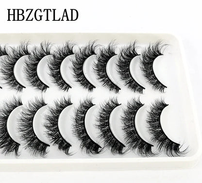 10 Pairs 3D Mink False Eyelashes – Natural Long & Short Lash Extensions Makeup Kit (41 Styles)