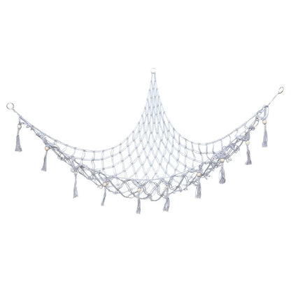 Triangle Toy Net - Plush Toy Storage Corner Hanging Cotton Rope Hand-Woven Hammock