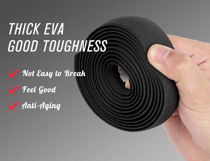WEST BIKING EVA High Tenacity Handlebar Tape — Shock Absorbing Adhesive Bar Tape with Holes for Road Bikes