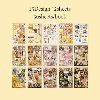 Mr. Paper Vintage Flavors Sticker Book - 30 Sheets Creative DIY Scrapbooking & Album Decoration Collection