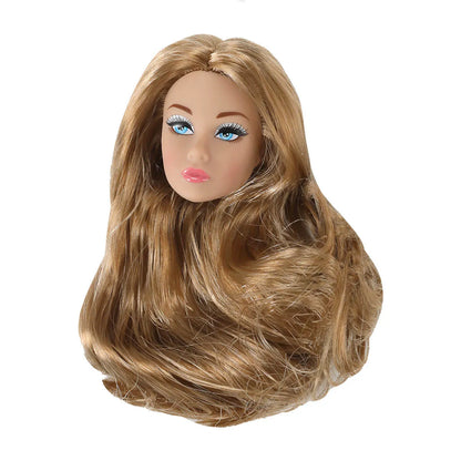1/6 Supermodel Doll Head Accessories – European & American Makeup Heads for 30cm Dolls in White, Normal & Chocolate Skin