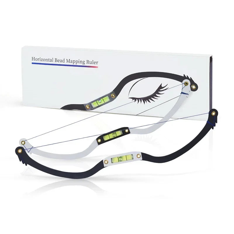 Pre-Inked Eyebrow Ruler & Brow Measuring String — Microblading Permanent Makeup Bow & Arrow Line Tattoo Guide