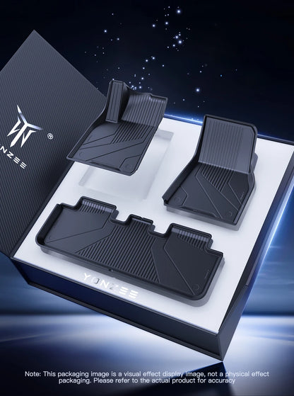 YZ Floor Mats for Tesla Model 3/Y 2021-2023 — Waterproof, Non-Slip TPE Car Accessories