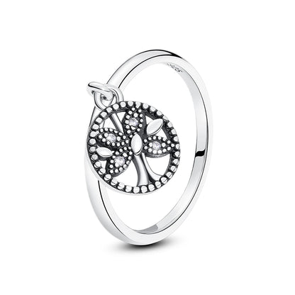 925 Sterling Silver Women’s Ring – Crown, Heart & Wishbone Design with Crystal, Rose Gold Engagement & Wedding Jewelry