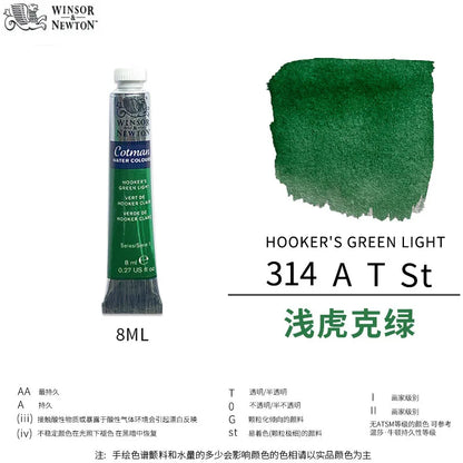 Winsor & Newton Cotman Watercolor Paint Tube 8ml – High Transparency Aquarelle with Excellent Tinting Strength