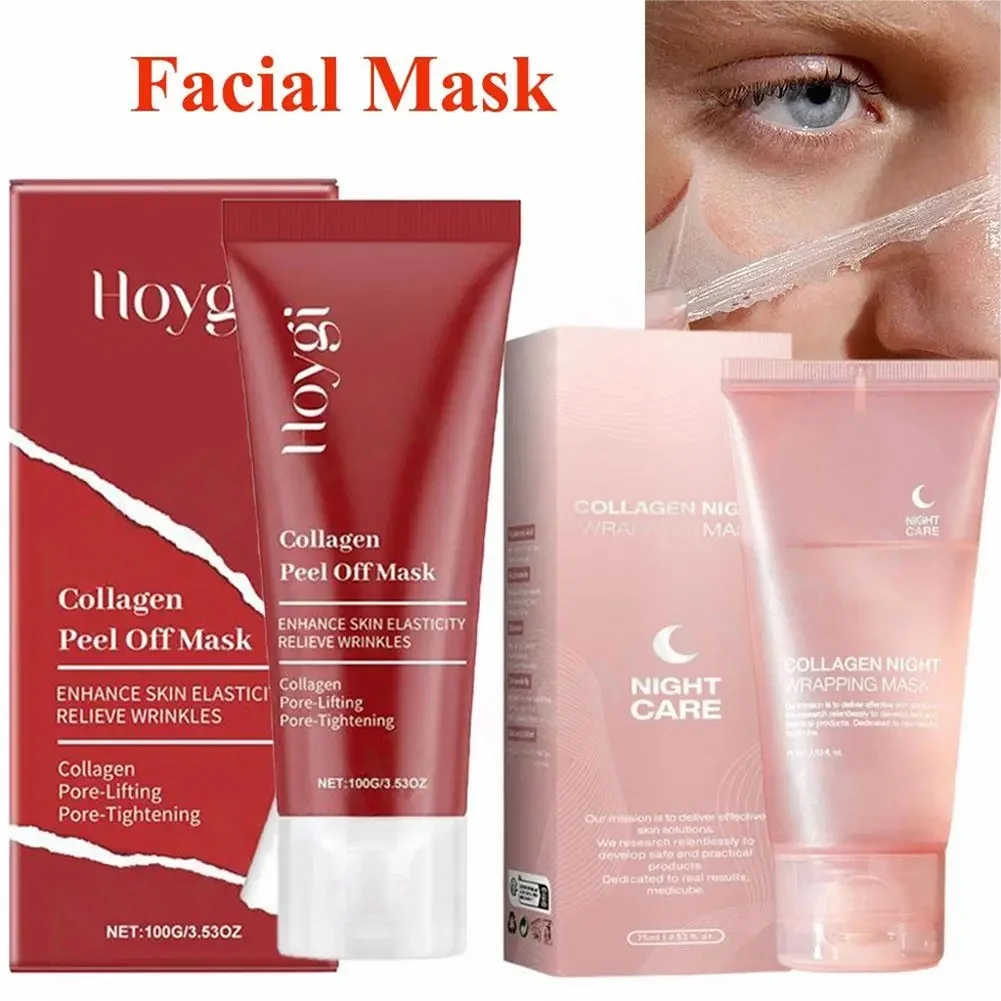 Collagen Peel-Off Facial Mask – Deep Cleansing, Hydrating & Moisturizing Korean Skincare Cream 75ml/100g