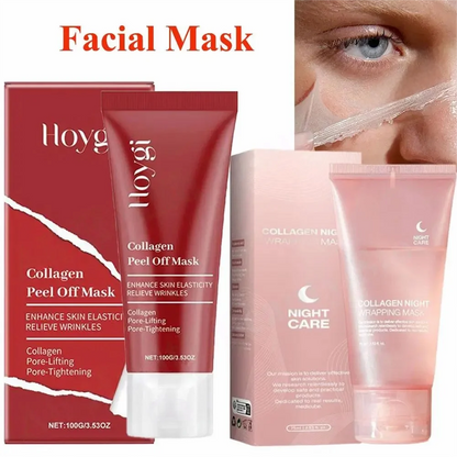 Collagen Peel-Off Facial Mask – Deep Cleansing, Hydrating & Moisturizing Korean Skincare Cream 75ml/100g