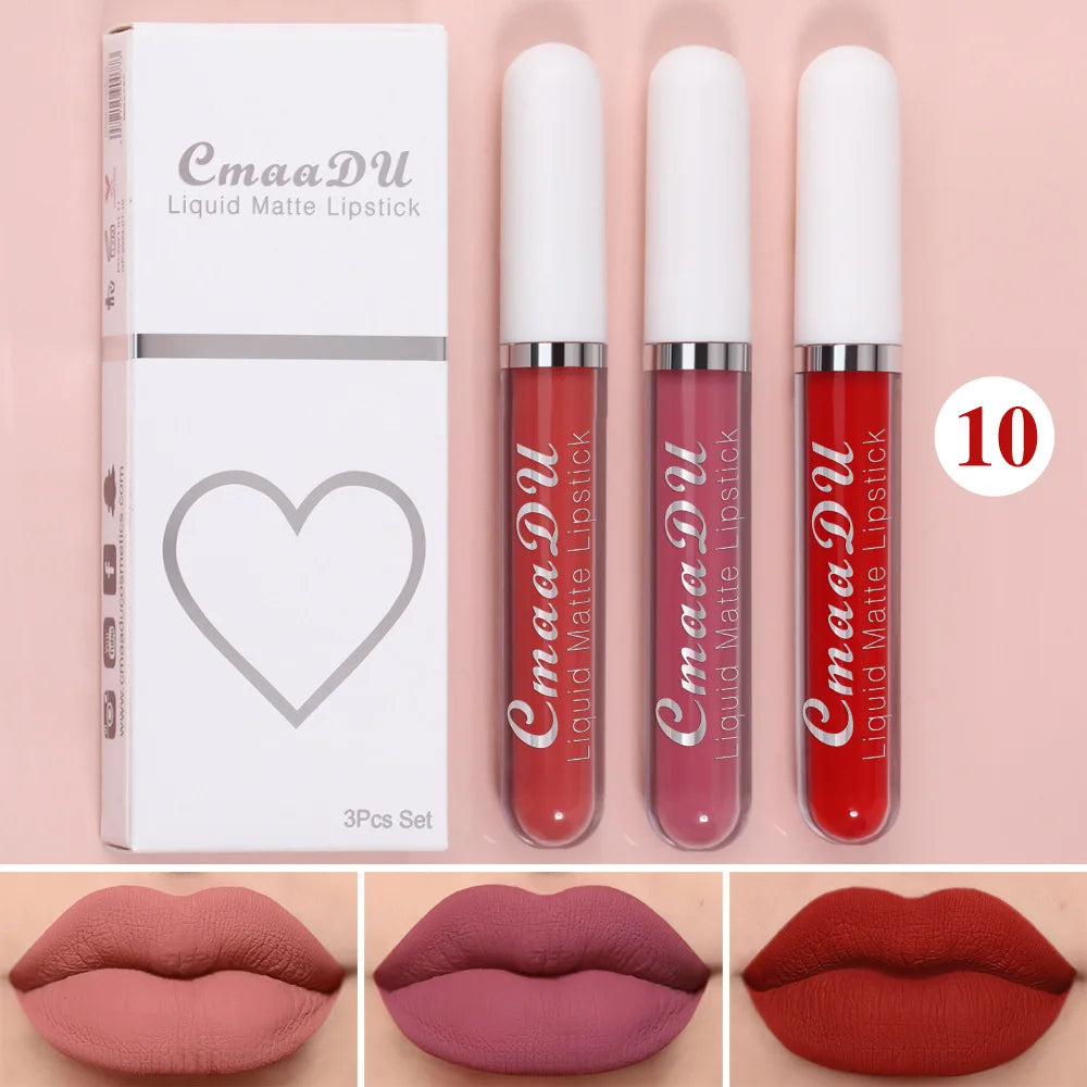 Sexy Long-Lasting Velvet Matte Lip Gloss – Waterproof, Non-Stick Red Liquid Lipstick for Women
