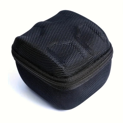 Black Watch Storage Box - Hard Protective Case with Velvet Lining and Soft Pillows for Jewelry & Watch Organization