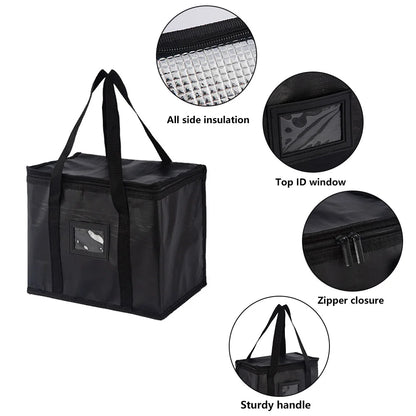 Insulated Thermal Cooler Bag — Large Drink & Food Storage Bag with Zipper, Chilled Lunch Box for Picnic & Meal Storage