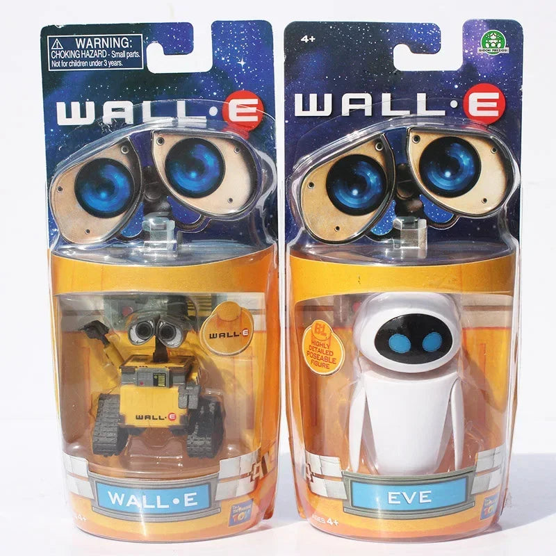 Disney Pixar Wall-E & Eva Action Figures – PVC Robot Toy Collectible for Kids Birthday Gift