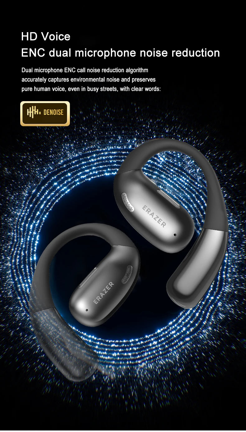 ERAZER XF31 AI Translator Earphones - Bluetooth Translation Earbuds, Sleep ASMR Headset, DIY APP, Wireless Open-Back Headphones