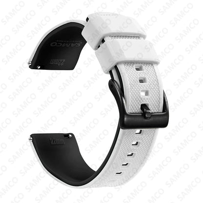 Quick-Release Silicone Watch Band - 18mm, 20mm and 22mm Rubber Replacement Strap for Huawei, Samsung Galaxy and Garmin Watches