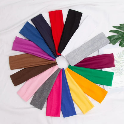 Elastic Cotton Fashion Headband – Unisex Stretch Hair Band for Yoga, Running, Fitness & Makeup Hair Accessories