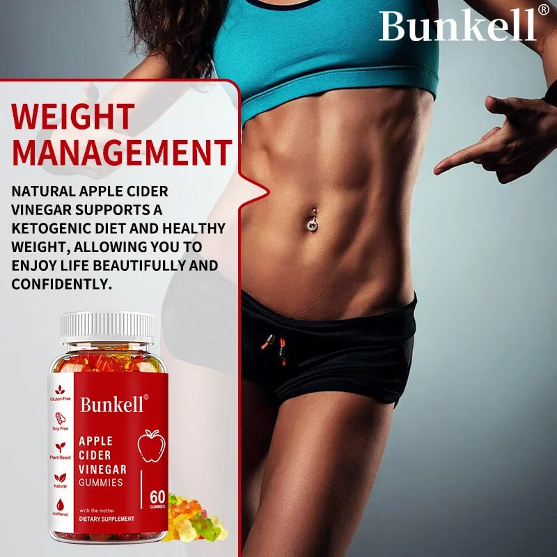 Apple Cider Vinegar Gummies – Weight Management, Digestion & Immunity Support with Vitamin B12, Gluten-Free, Vegetarian