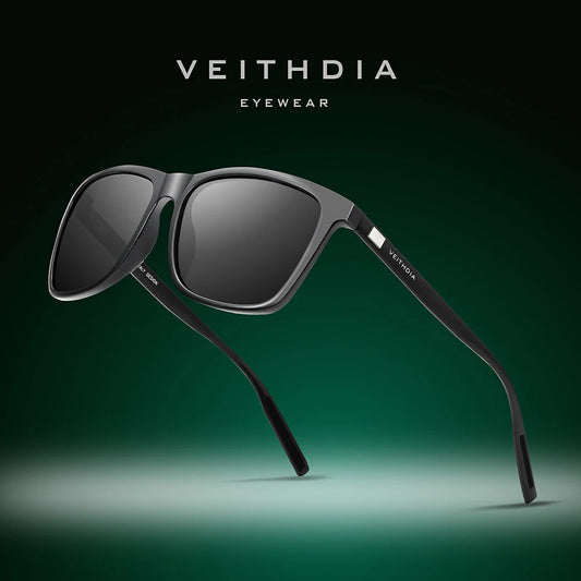VEITHDIA Retro Sunglasses 6108 - Unisex Polarized Aluminum+TR90 Vintage Eyewear for Men & Women