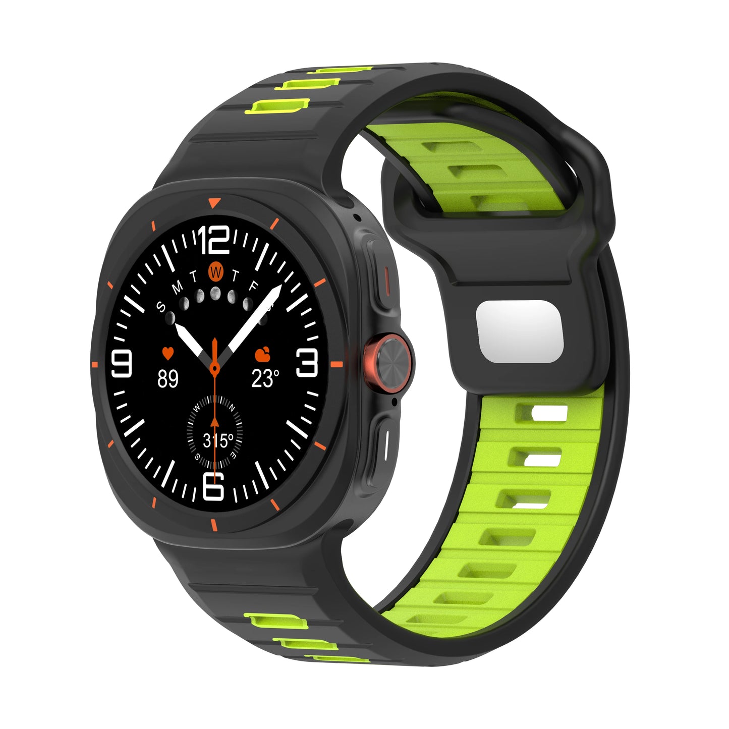 Sports Silicone Strap for Samsung Galaxy Watch Ultra 2025 — Soft Two-Color No-Gap Band for 47mm Galaxy Watch 7 Ultra