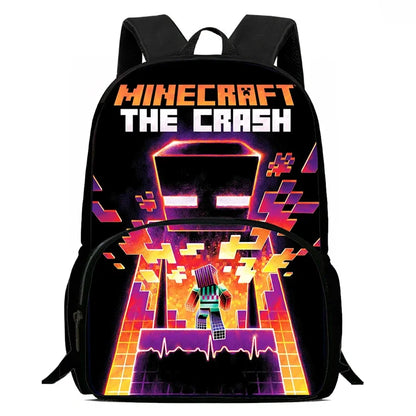 Mini-Craft Kids School Backpack Set — Front Pocket Backpack, Shoulder Bag & Pencil Case for Boys & Girls Ages 5-10