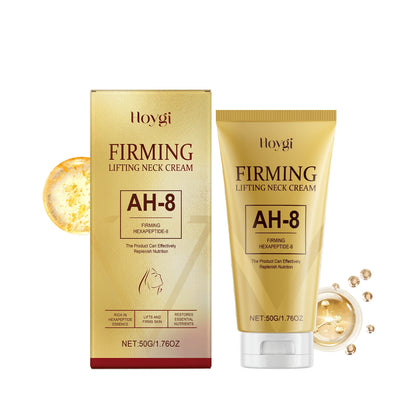 AH-8 Firming Neck Cream - Hexapeptide and Hyaluronic Acid Moisturizer for Hydrated, Smoother-Looking Skin