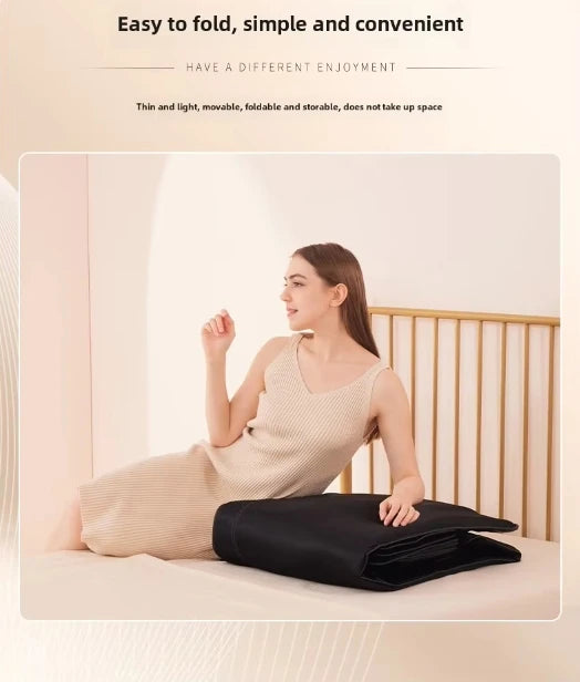 Upgraded Large Area Heated Neck Massager – Vibration Airbag Full Body Massage Mat with Lumbar Traction and Remote Control