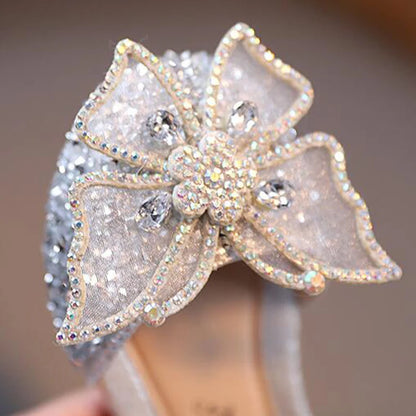 Girls' Princess Sandals - Sequin Rhinestone Bow Flat Shoes for Baby & Kids
