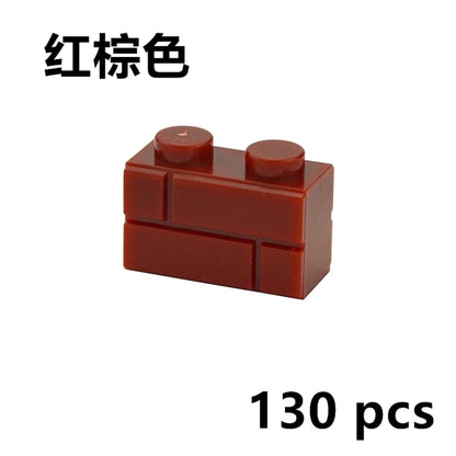 DIY Building Block Wall Figures Bricks - 1x2, 1x3 & 1x4 Small Construction Bricks for Creative Building & Educational Play