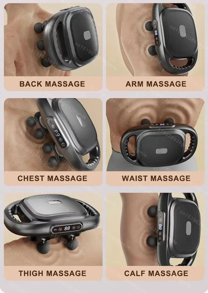 Fascia Massage Gun with 12/8 Heads — Electric Deep Tissue Muscle Relaxation Gun, High-Frequency Back & Body Massager