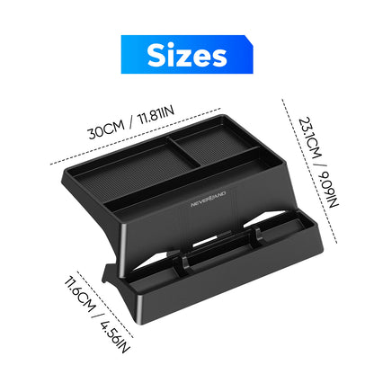 NEVERLAND Center Console Organizer for Tesla Cybertruck – Behind Screen Storage Box with Phone Holder, Interior Truck Accessory