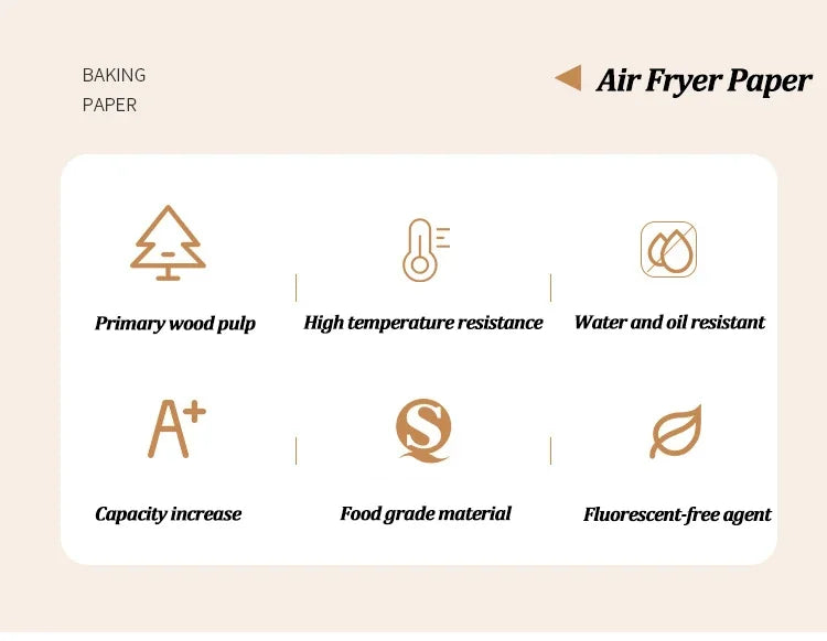 Disposable Air Fryer & Baking Paper — Non-Stick, Oilproof Mat for Microwave, Barbecue & Kitchen Accessories