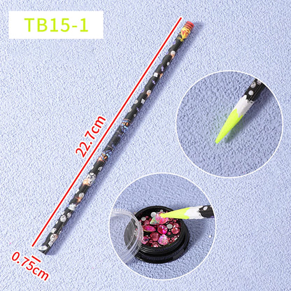 12-Grid Mixed Nail Rhinestones SS6-SS30 – Shiny Flat-Back Gems in Clear, Gold, Pink & Blue for Nail Art Decoration