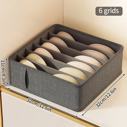 Foldable Underwear Storage Box – Non-Woven Organizer for Panties, Bra, Socks, Clothes Separator for Bedroom Drawers & Wardrobe