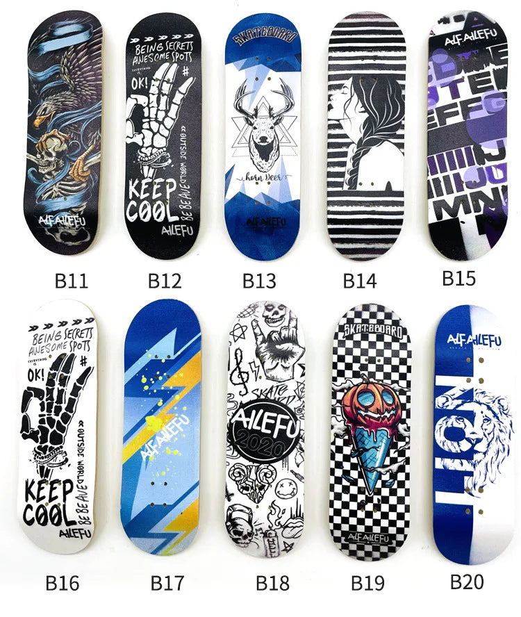 Creative Mini Finger Skateboard – Colorful Maple Fingerboard with Double Rocker, Sport Bearings & Palm Slide Board