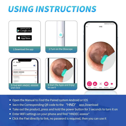 Ear Cleaner with Camera Set – HD Otoscope, USB-C Charging Endoscope, Wax Removal Tool & Earpick, NK3 Pro Ear Cleaning Set