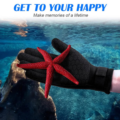 Ultimate Grip & Flexibility: 3mm Neoprene Diving & Surfing Gloves - Thermal, Anti-Slip for Spearfishing, Swimming, Kayaking