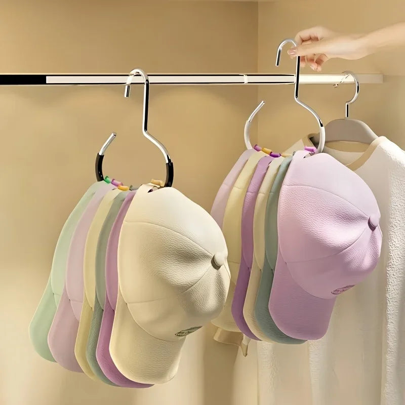 5PCS Manganese Steel Round Hooks — Strong Multi-Purpose Hangers for Hats, Ties, Scarves & Bags