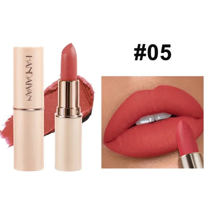 Deep Red Matte Lipstick – 8 Colors, Waterproof, Non-Stick Cup, Velvet Lip Balm, Dark Red Lipsticks for Easy Application